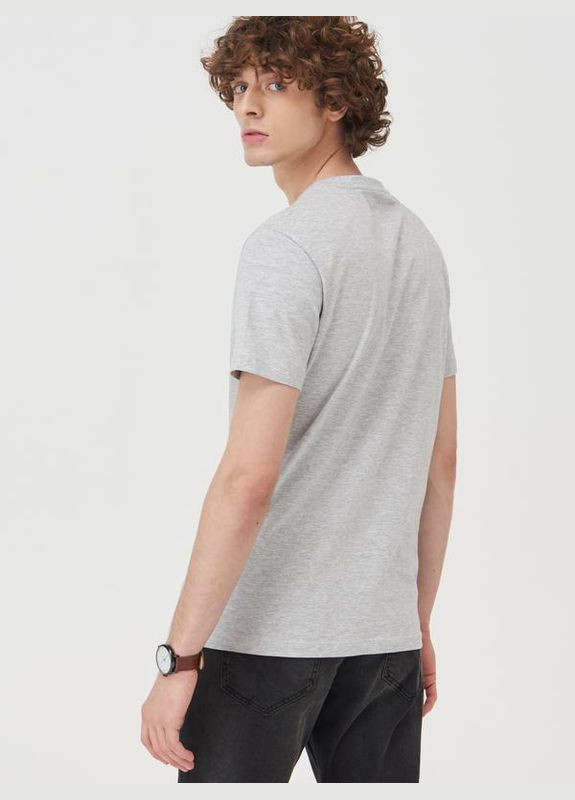 Світло-сіра чоловіча футболка з круглою горловиною (hb272457) HiBrand