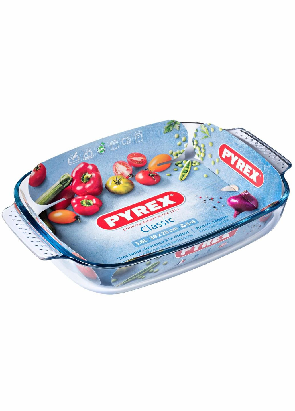 Форма из жаростойкого стекла для запекания прямоугольная 38х25х6,5см (3.6л) (232B000/8046* Classic) Pyrex (317254095)