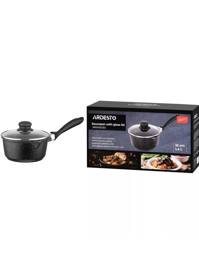 Ківш Gemini Anzio 1.4 л Black (AR2412GES) Ardesto (377988299)