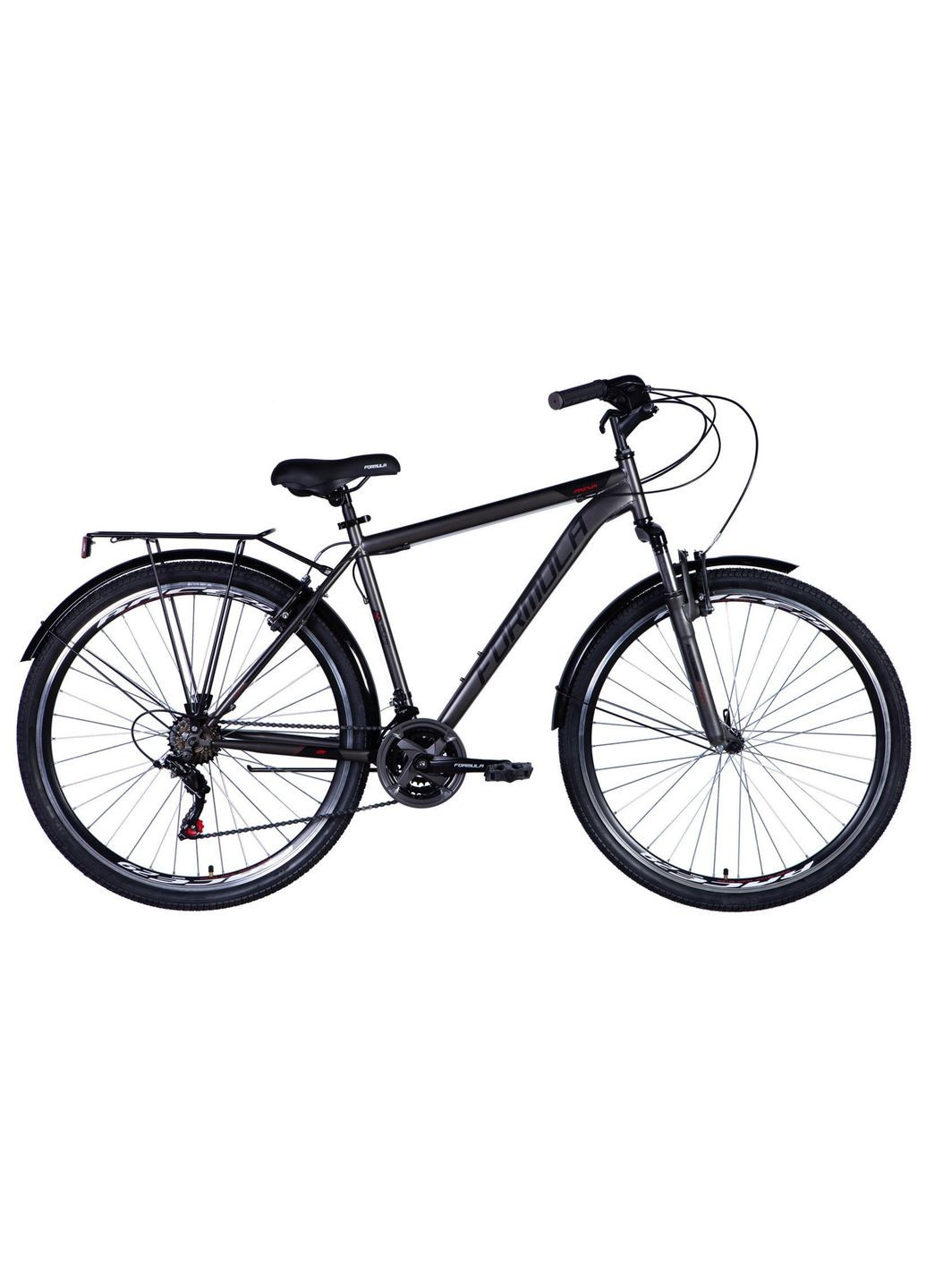 Велосипед ST 28" MAGNUM AM Vbr рама- з багажником задн St з крилом St 2024 (сріблястий (м)) (OPS-FR-28-027) Formula (370144325)