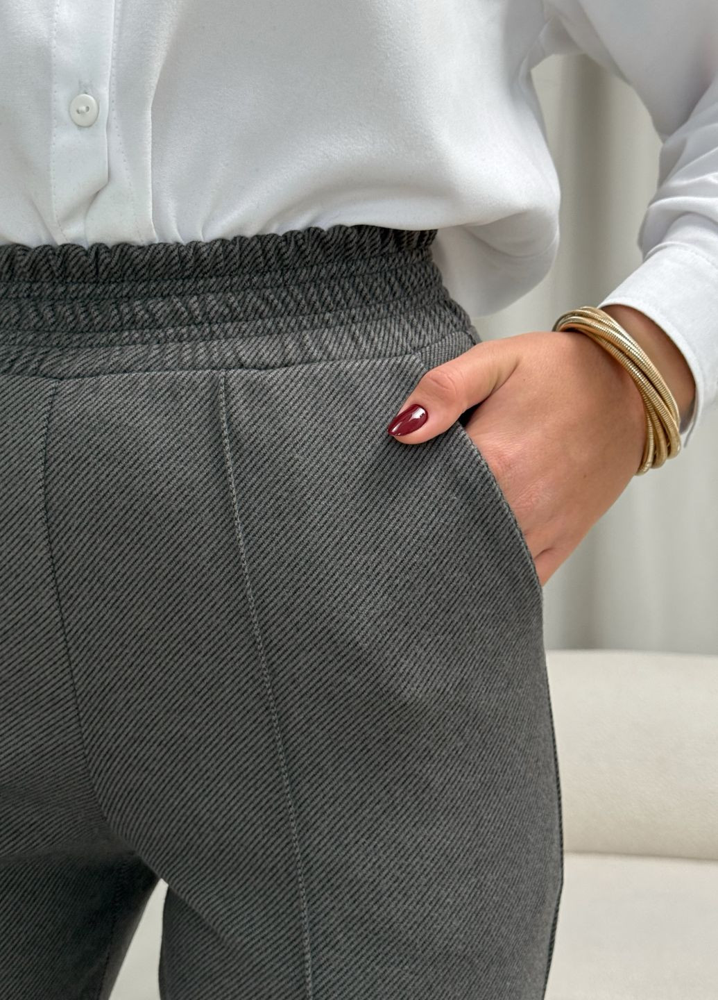 Кашемірові теплі зимові класичні штани зі стрілками Merlini Санс (364663191)