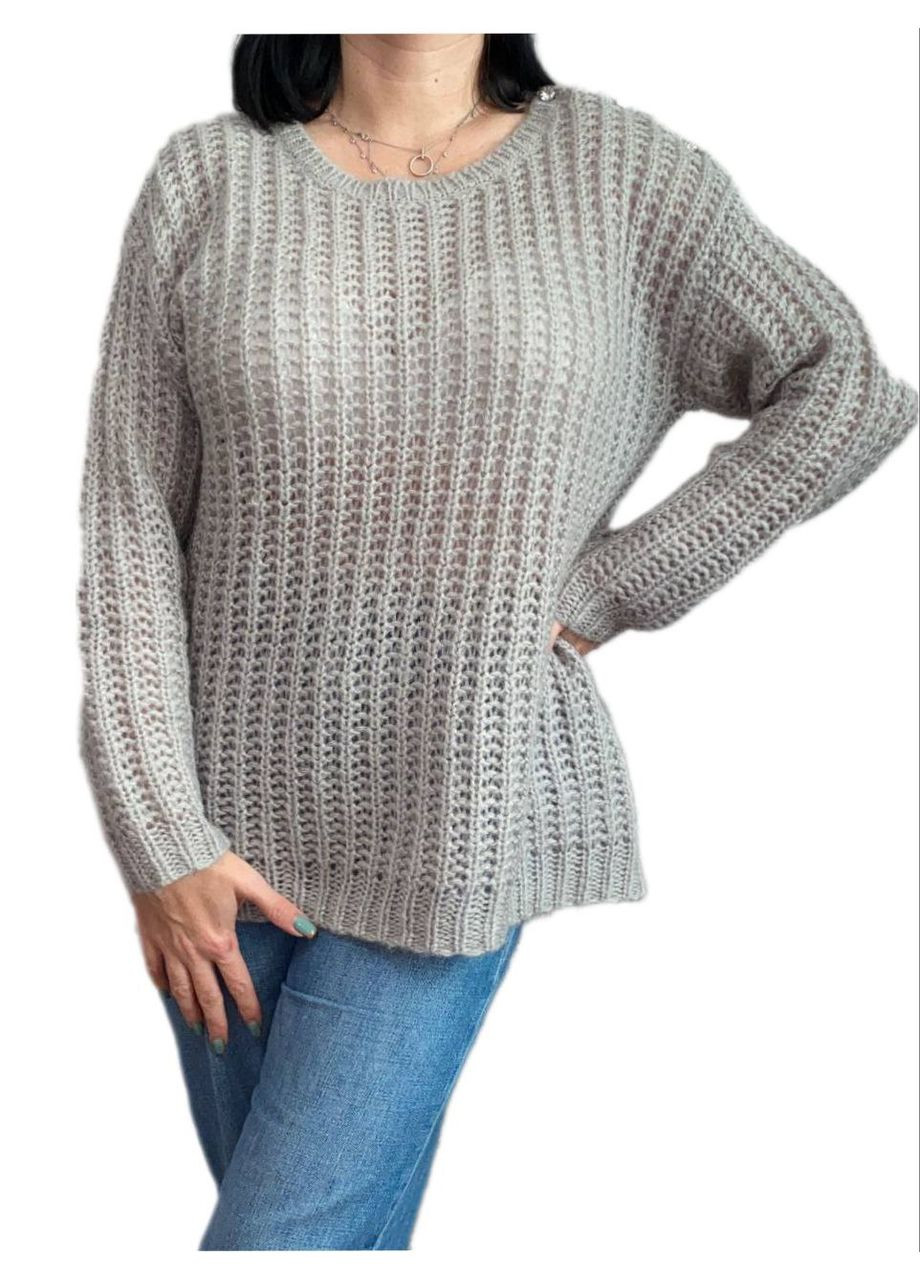 Сірий демісезонний светр Wool & Cashmere