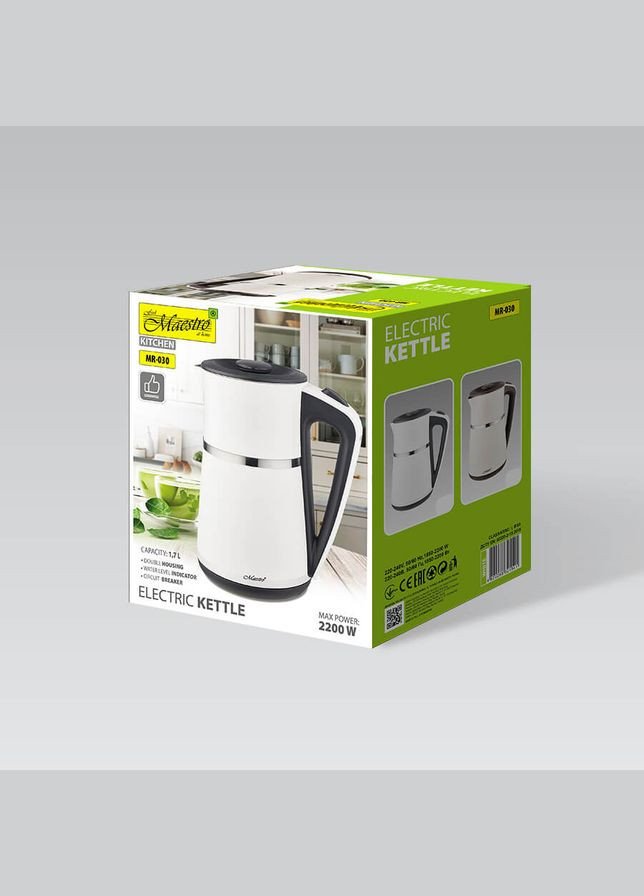 Электрочайник MR-030-White 1.7 л белый Maestro (364108764)