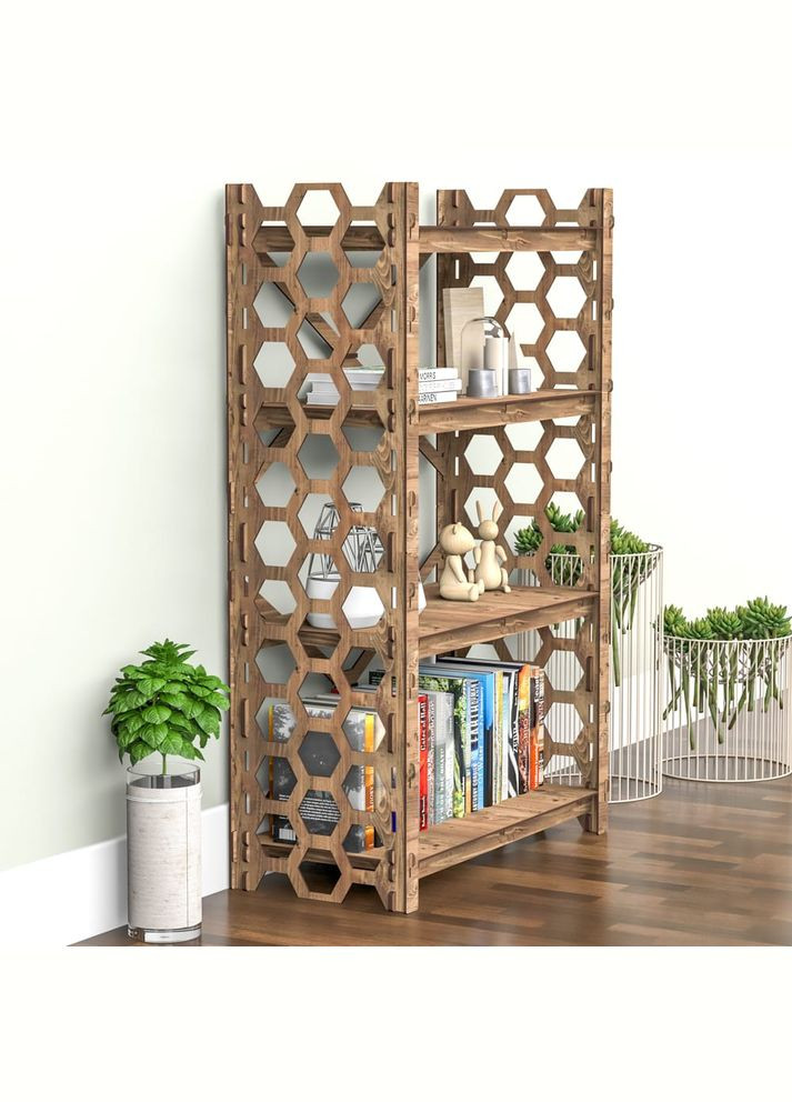 Hexagonica Стеллаж на 4 полки Honeycomb (120В х 75Ш х 36.5Г) No Brand (307071902)