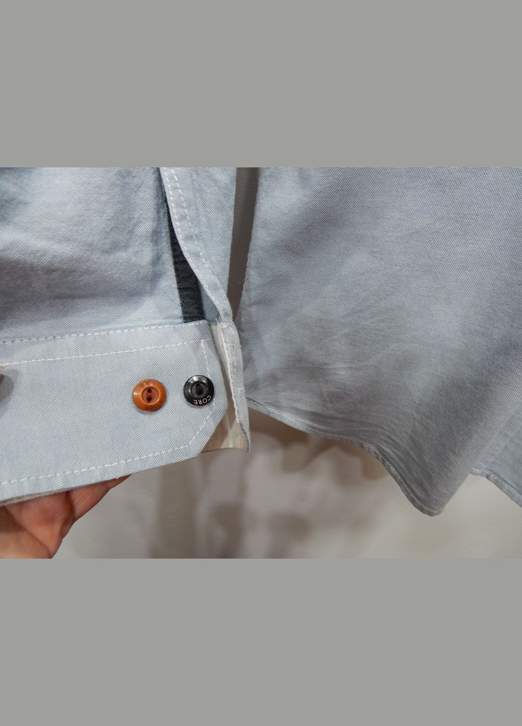 Синяя кэжуал рубашка однотонная Jack & Jones