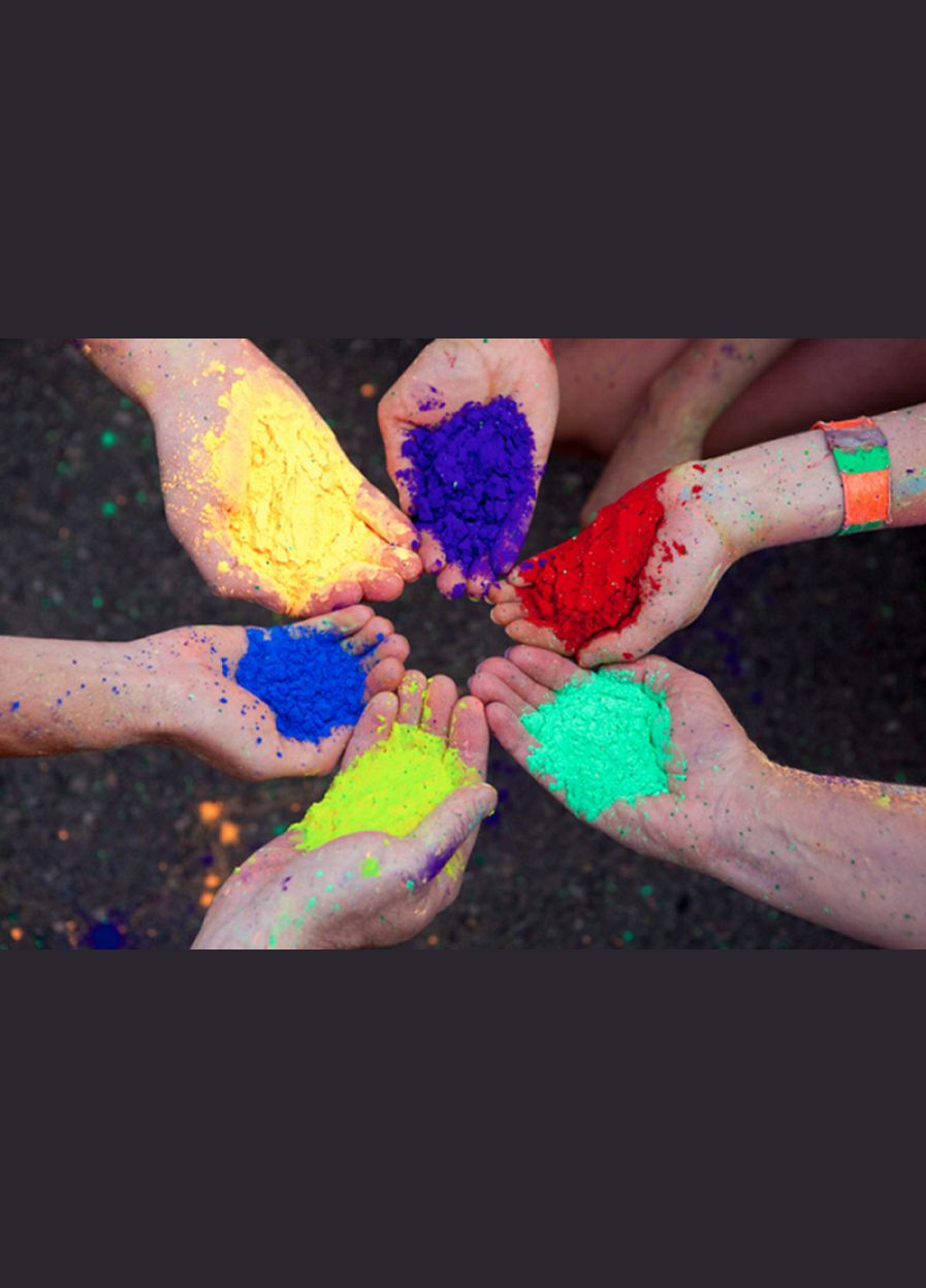 Фарба Холі, набір 12 кольорів по 75 грам, Holi Fest No Brand (331738688)