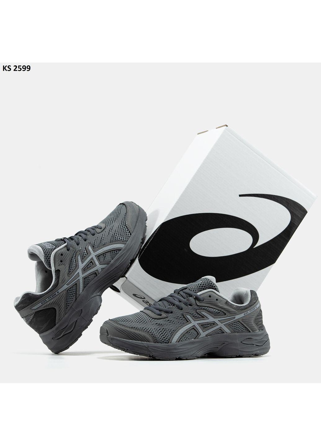 Сірі Осінні кросівки чоловічі asics gel-flux 4 gray асікс гель флюкс No Brand