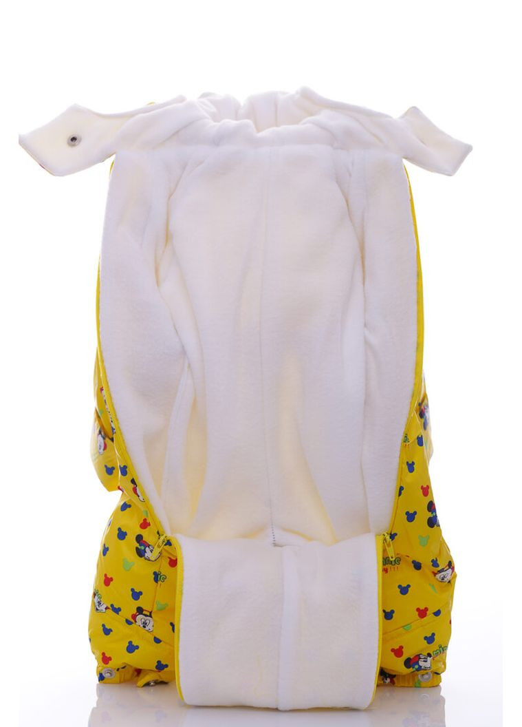 Комбінезон Трансформер на флісі з принтом Міккі Мауса жовтий 86 см (40759) BABYKROHA (315423877)