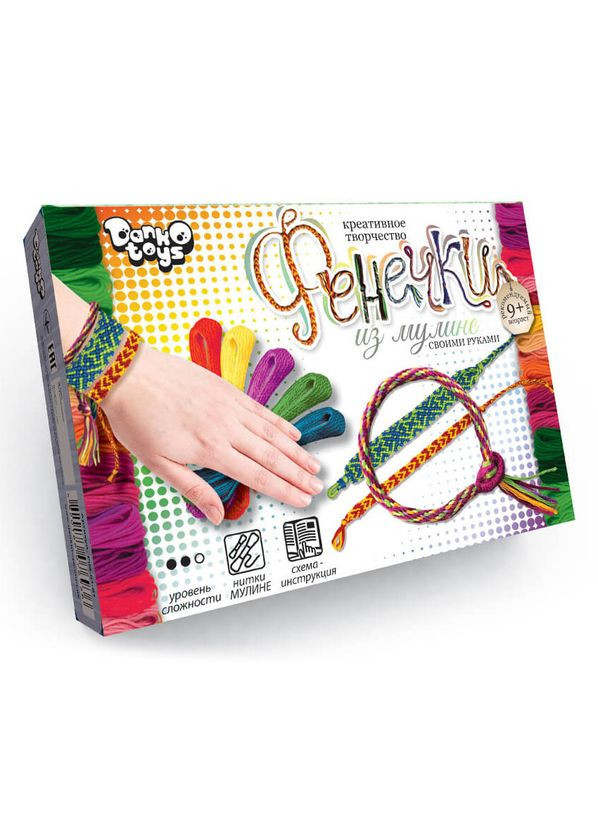 Набор креативного творчества "Фенечки" FIM-01-01-08 из мулине Вид 1 Danko Toys (369963564)