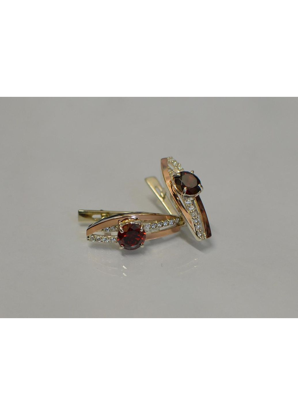 Серебряные серьги с золотыми вставками Silver Style (366814054)