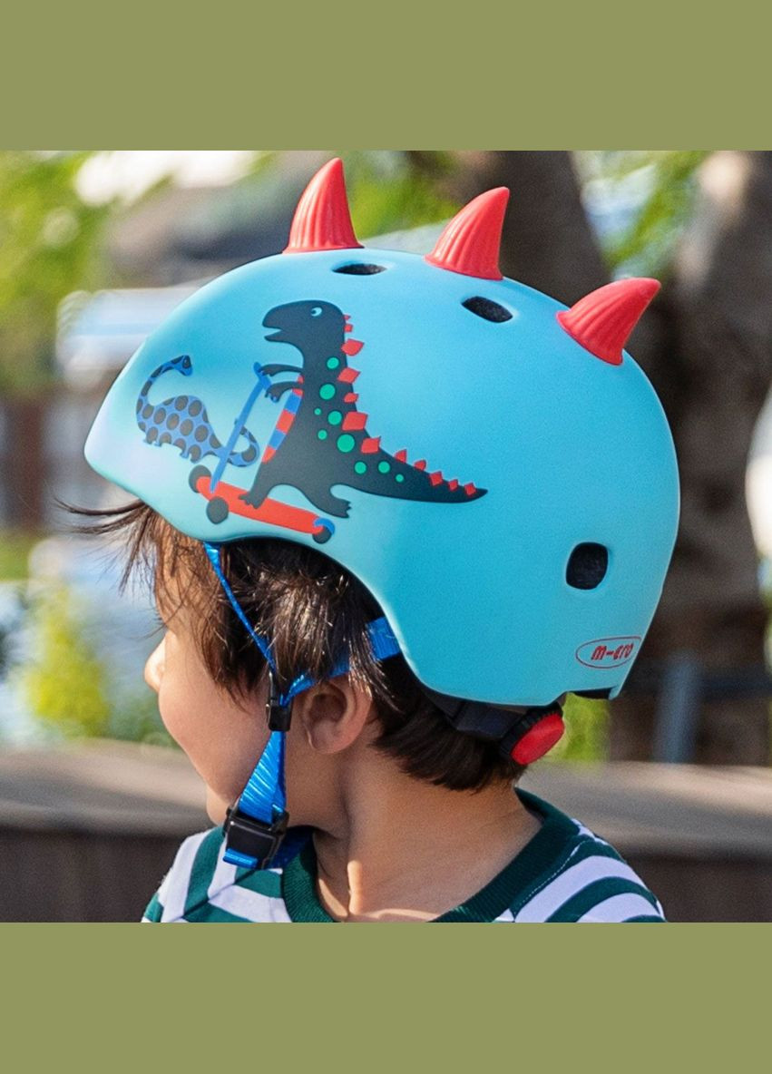 Шлем защитный Скутерозавр, размер S (48-53 см), голубой () Micro AC2094BX (333299142)