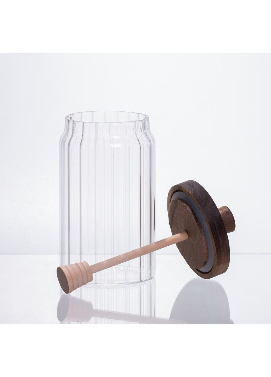 Медовниця скляна з кришкою і ложкою 850 (мл) 64486-6 Yiwu (368718016)