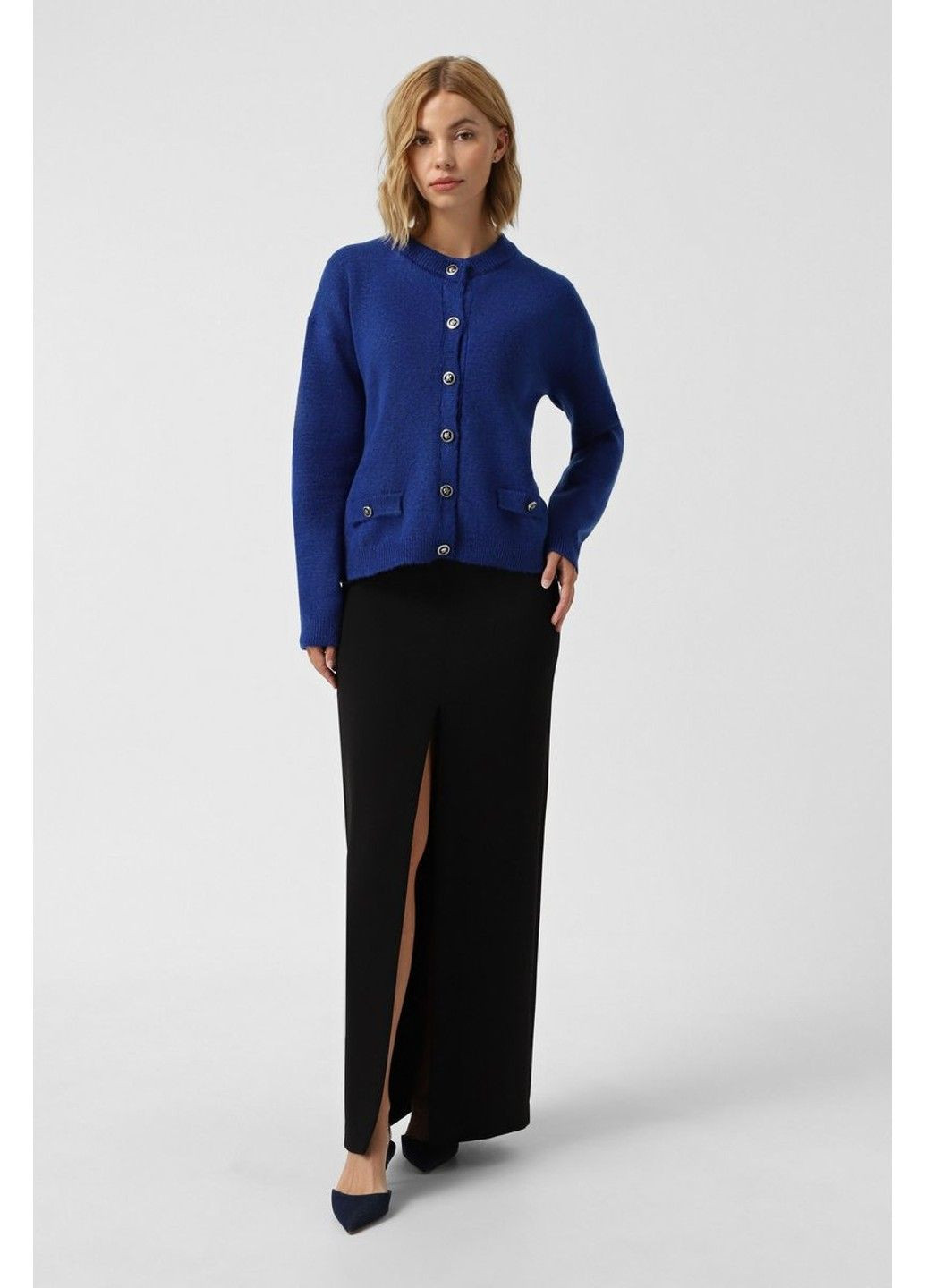 Светло-синий демисезонный кардиган Sewel