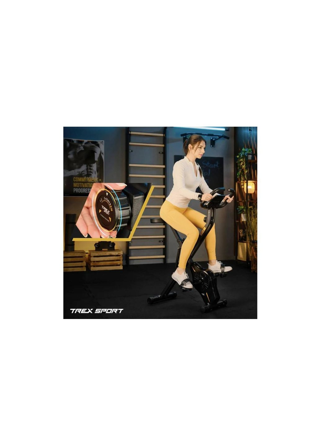 Велотренажер TX-340XB BRIZ черный магнитный TREX Sport (368670498)