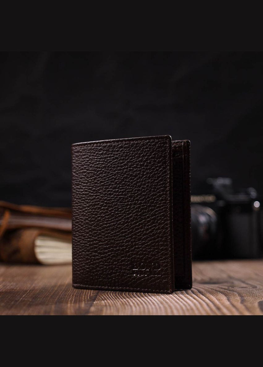 Стильный мужской бумажник небольшого размера из натуральной кожи 21993 Bond (331910098)
