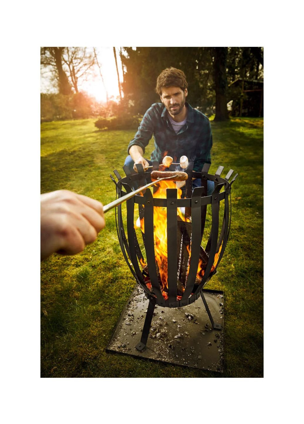 Телескопическая вилка для гриля 4 шт в чехле комбинированный Grill Master (323470263)