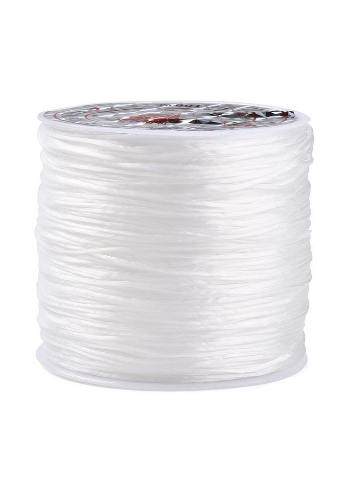 Резинка для плетения браслетов Многослойная плоская эластичная спандексная нить Белая 1мм Катушка 60м Finding (330777285)
