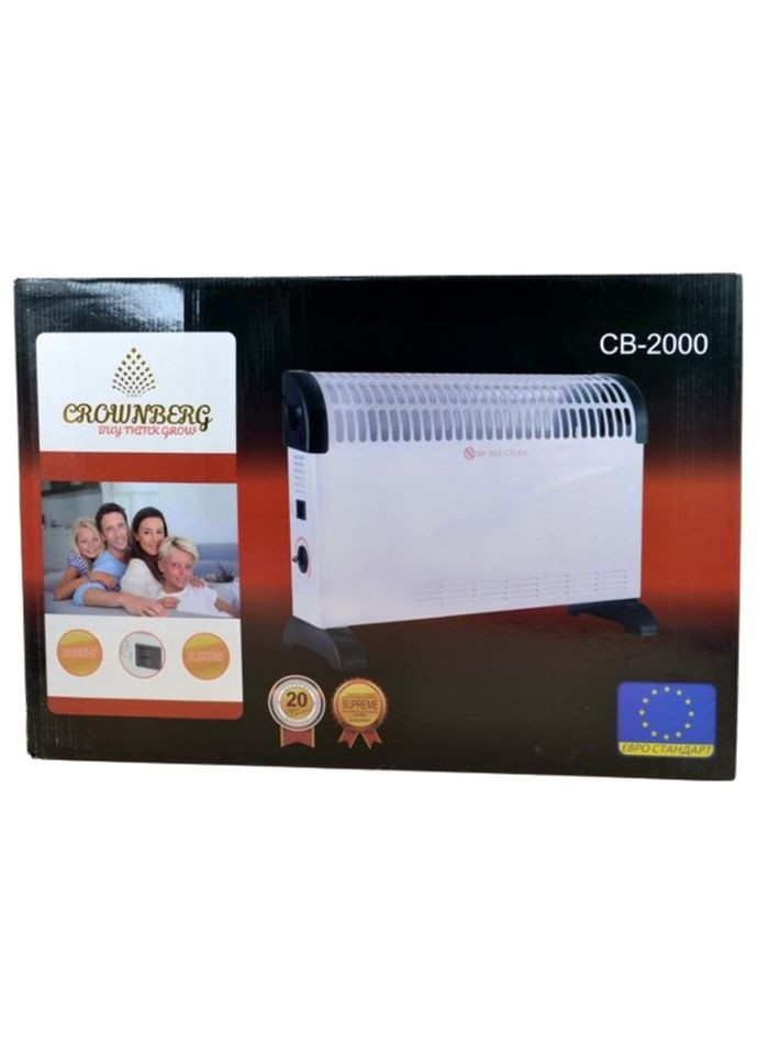 Электрический тепловентилятор CB-2000 конвектор белый (1756375519) Crownberg (325684121)