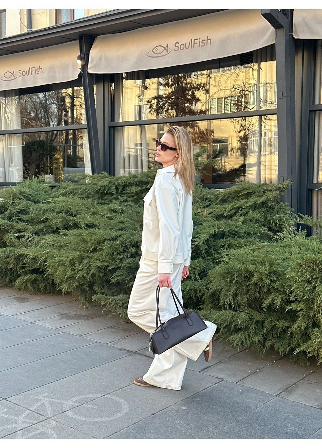 Брючный костюм (рубашка на молнии) No Brand (369502162)