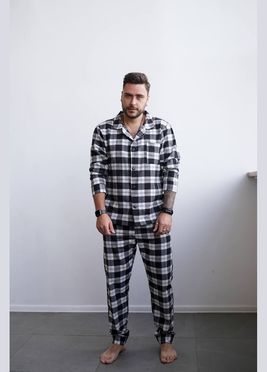 Фланелева піжама в клітинку No Brand (314464532)
