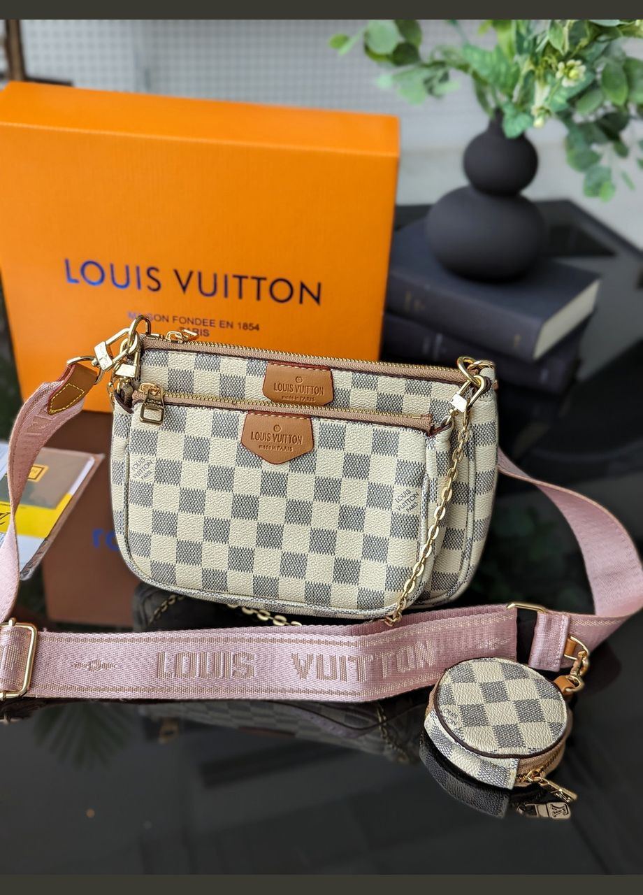 Сумка женская Луи Витон / Louis Vuitton 3 в 1 стиль ЛЮКС в клетку PTR Стиль Люкс (317594910)