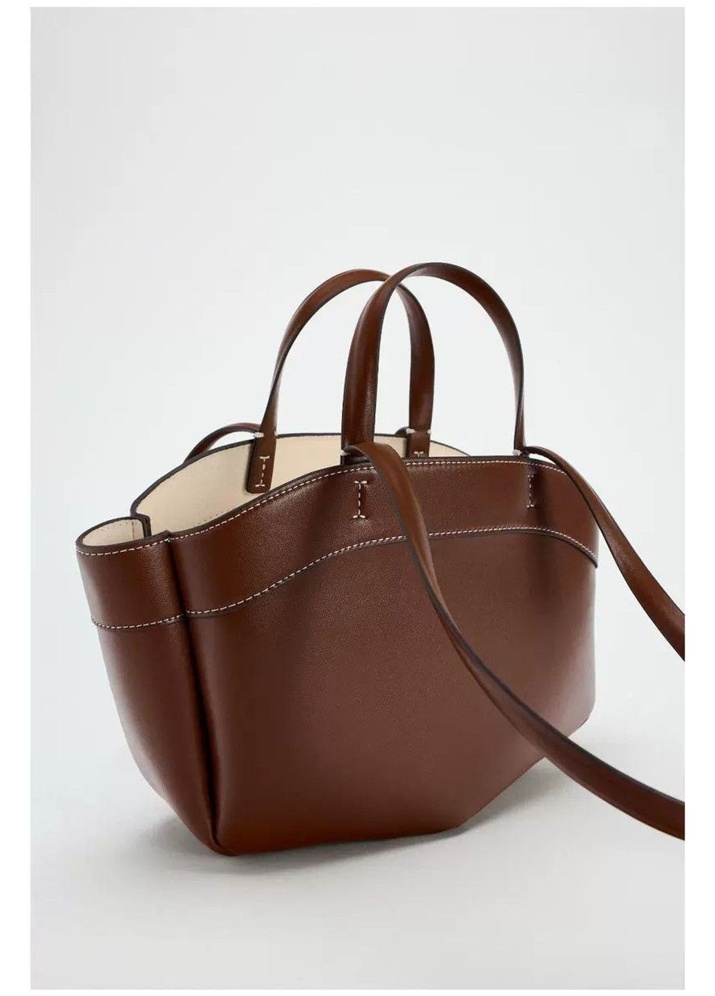 Сумка жіноча коричнева з екошкіри - велика сумка шопер на плече No Brand (366668736)