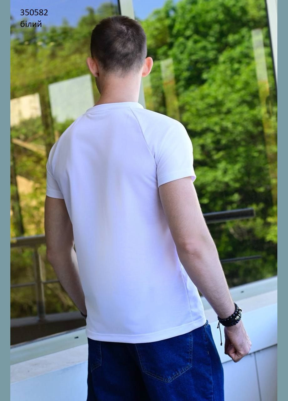 Біла футболка чоловіча з коротким рукавом No Brand
