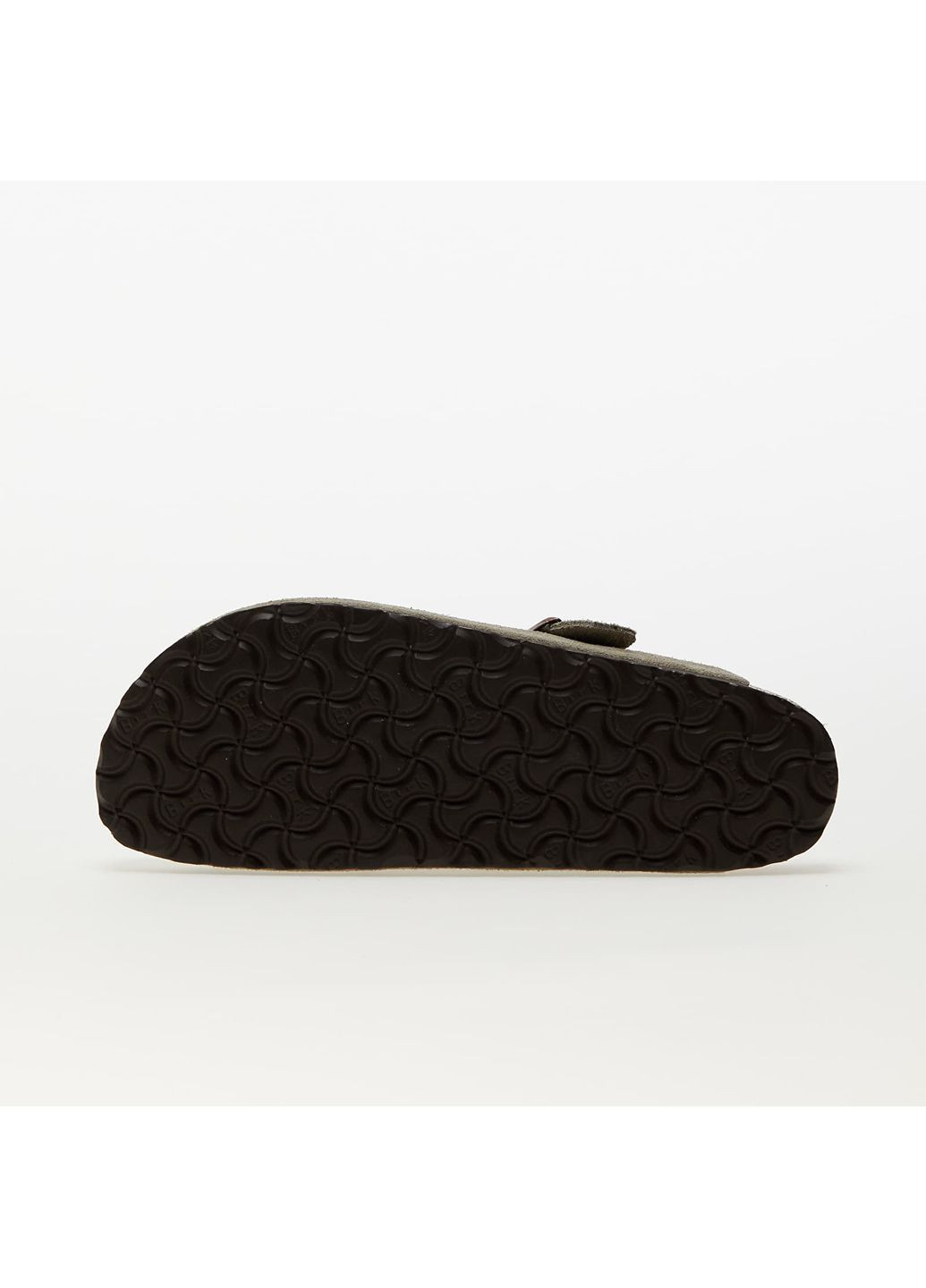 Серо-бежевые замшевые шлепанцы биркенсток birkenstock boston No Brand