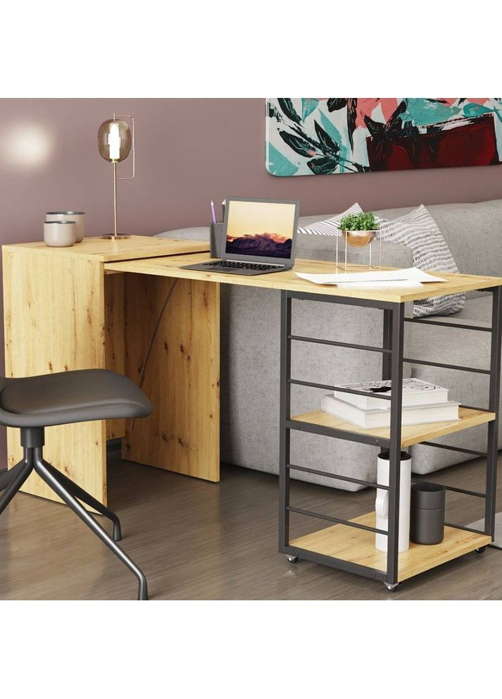 Стіл-тумба трансформер Смарт 2/2 750x1450x600 Чорний метал ДСП 16 мм (FRD-105107) Ferrum-decor (361944383)