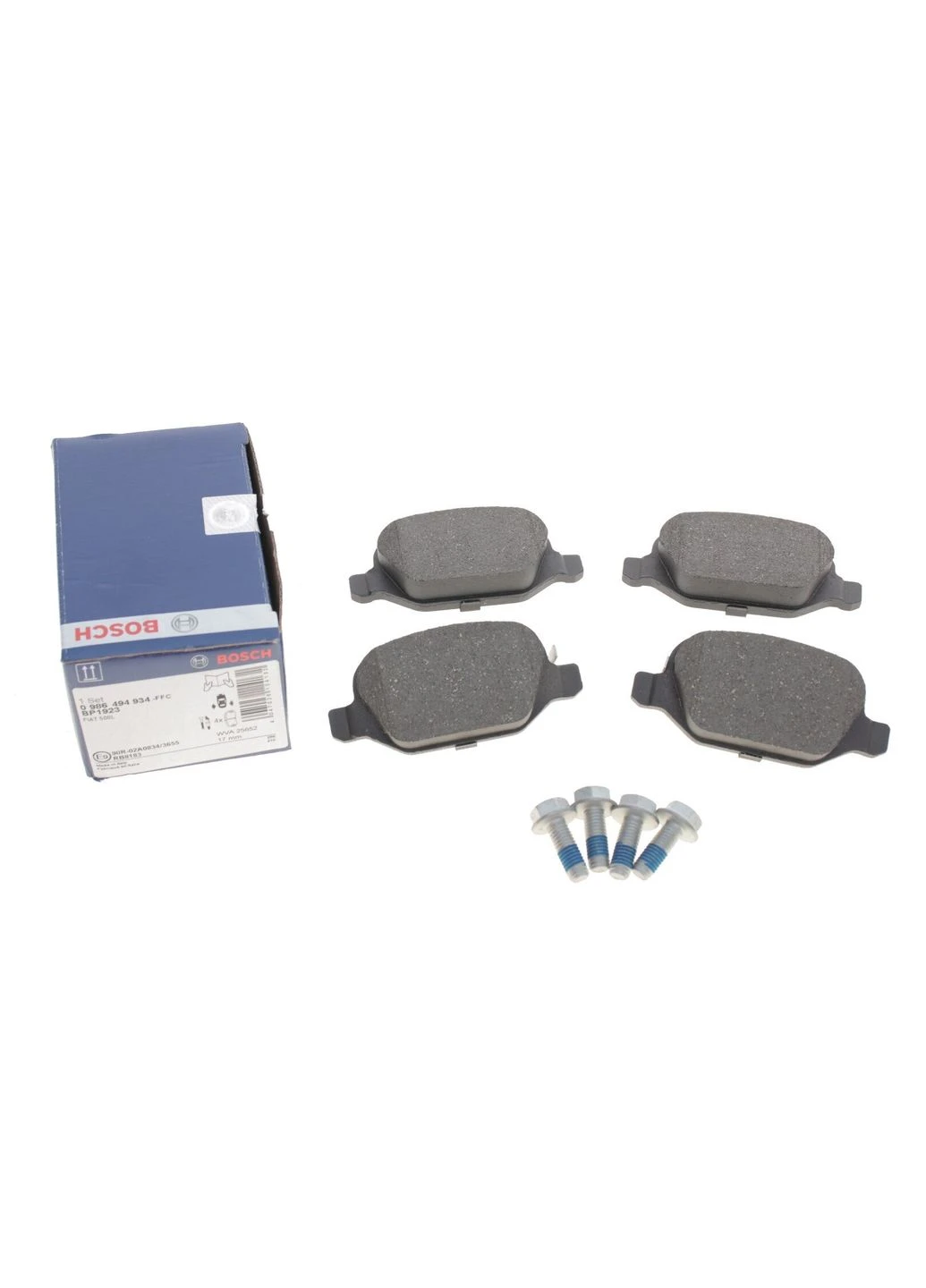 Колодки гальмівні (задні) Fiat 500L 12 0 986 494 934 (opt-om) Bosch (342404204)