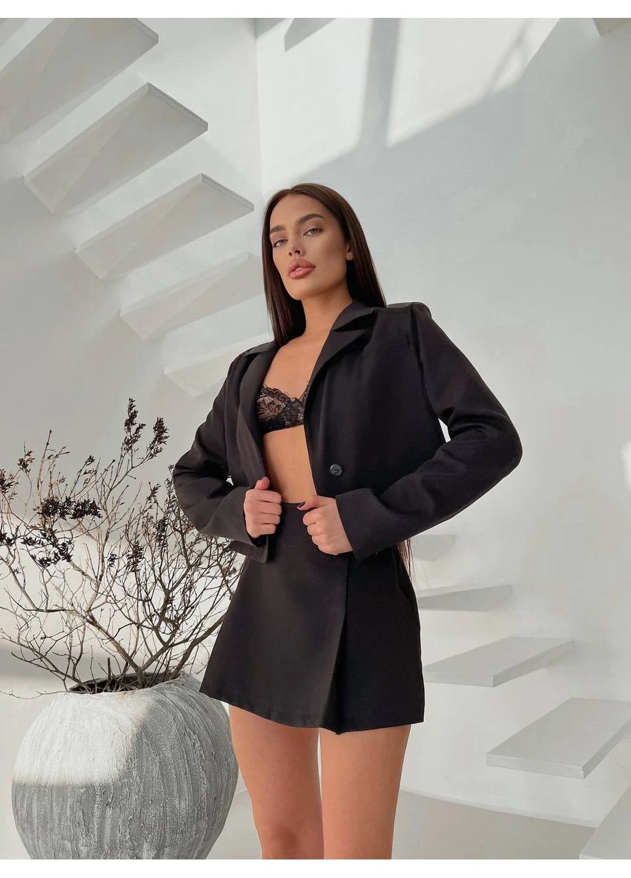 Костюм жіночий класичний піджак та шорти-спідниця No Brand (371774307)