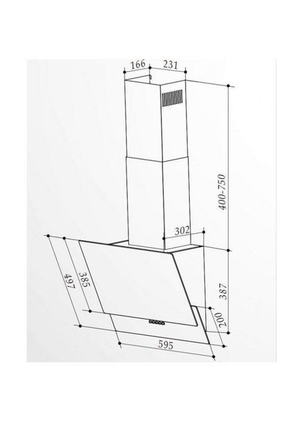 Наклонная вытяжка ALTEA BK A 60 PB/GL/A INTERLINE (314929919)