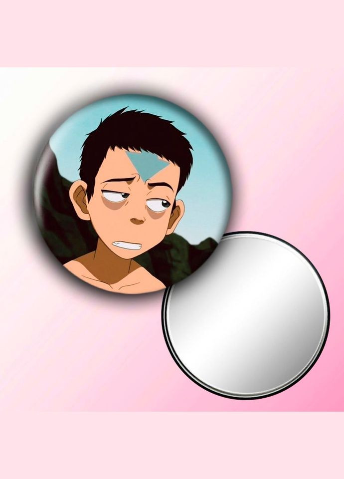 Дзеркальце косметичне кишенькове Аніме Аватар #0003 із малюнком круглий 56 мм No Brand (309152092)