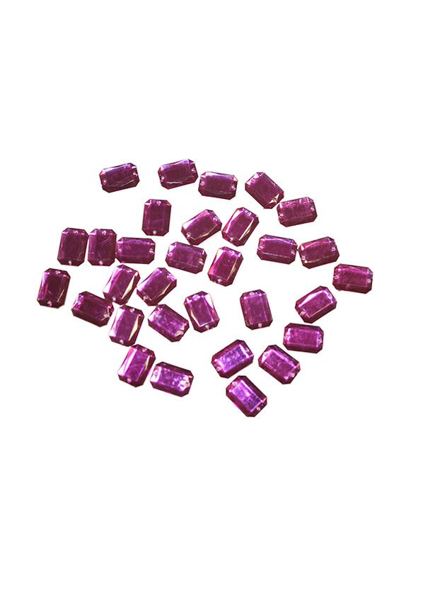 Камені пришивні Восьмикутник 13х18мм/30шт Бузковий FROM FACTORY EYA (339104483)