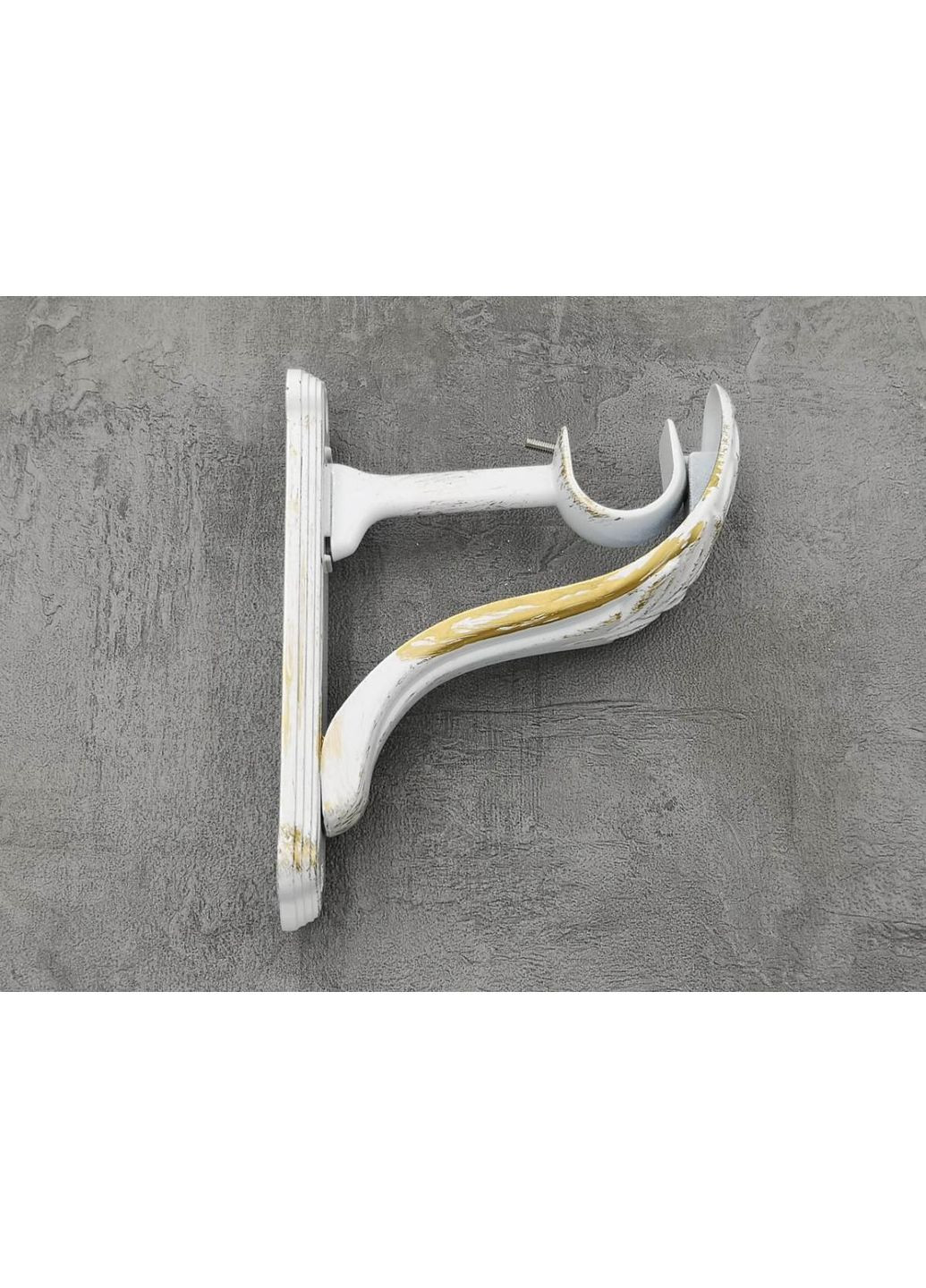 Карниз Одеон гладка штанга одинарний ретро 25 мм 160 см Біле золото Quadrum (352778280)