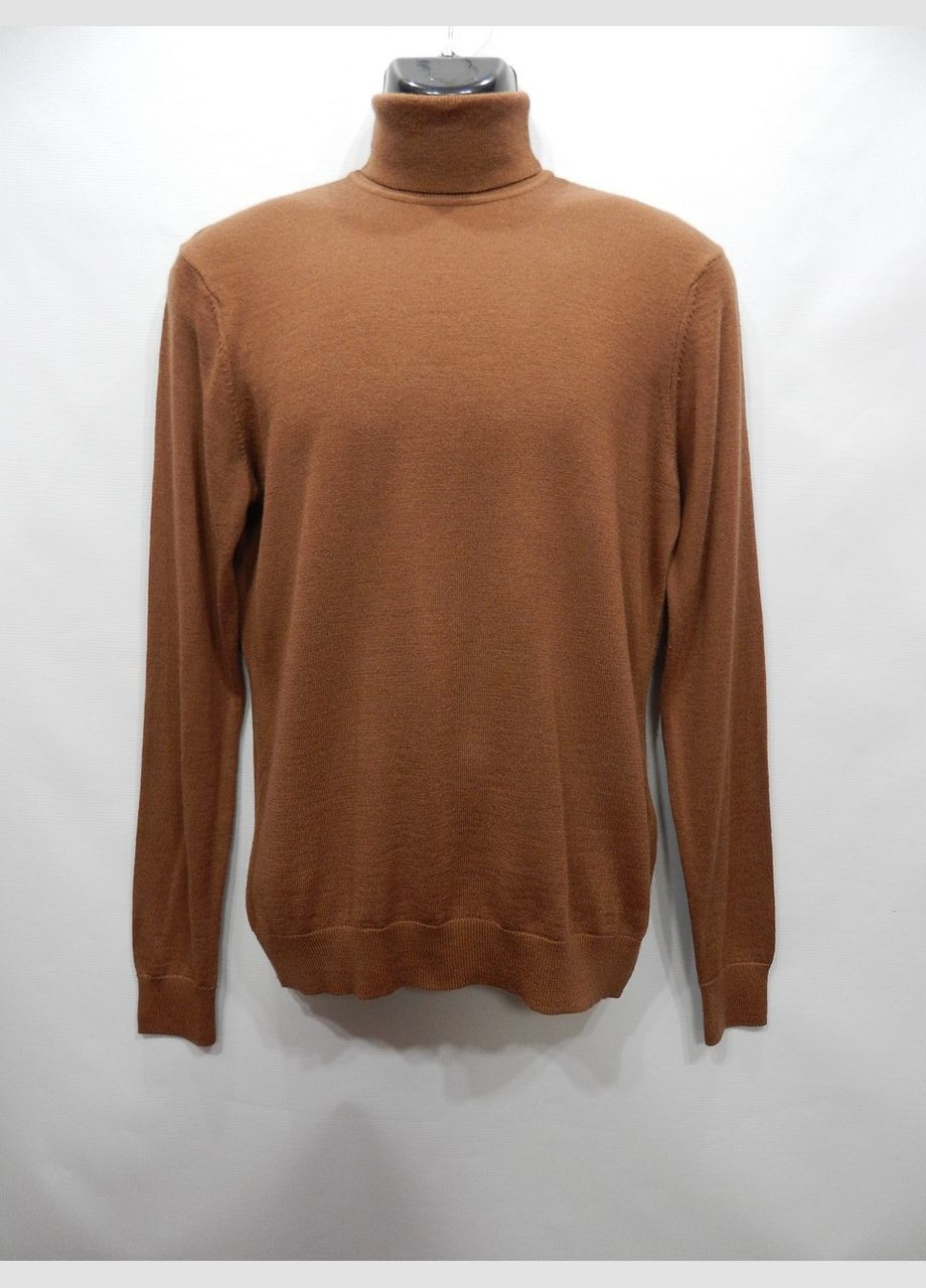 Коричневый зимний гольф свитер мужской шерстяной теплый р.50 001gm (только в указанном размере, только 1 шт) Casual Friday