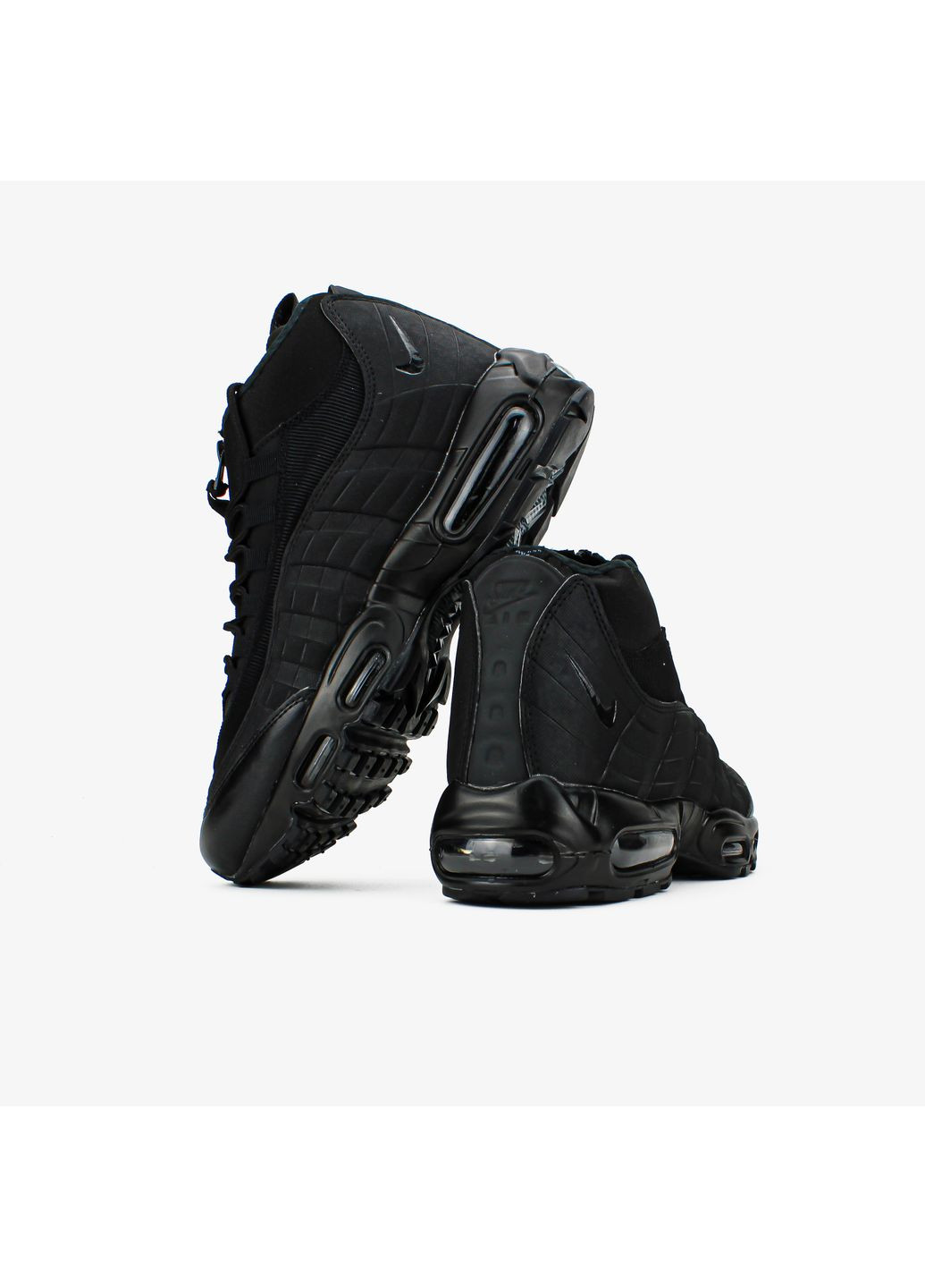 Чорні Зимовий кросівки зимові чоловічі і жіночі Nike 95 Sneakerboot winter black | Найк 95 Снікербут