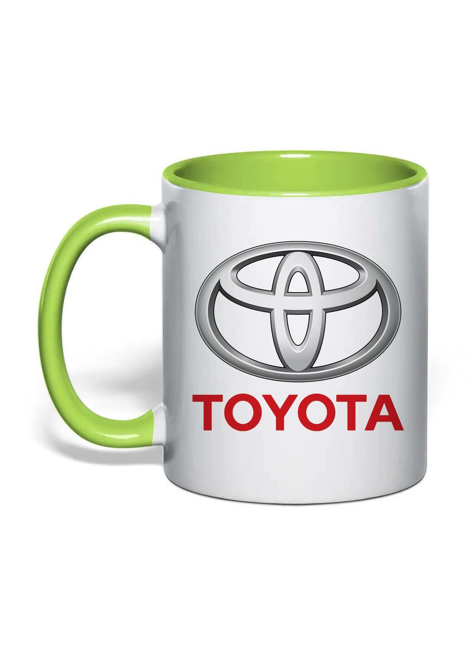 Чашка с печатью "Toyota" 330 мл (цвет салатовый) (32600) No Brand (363867213)