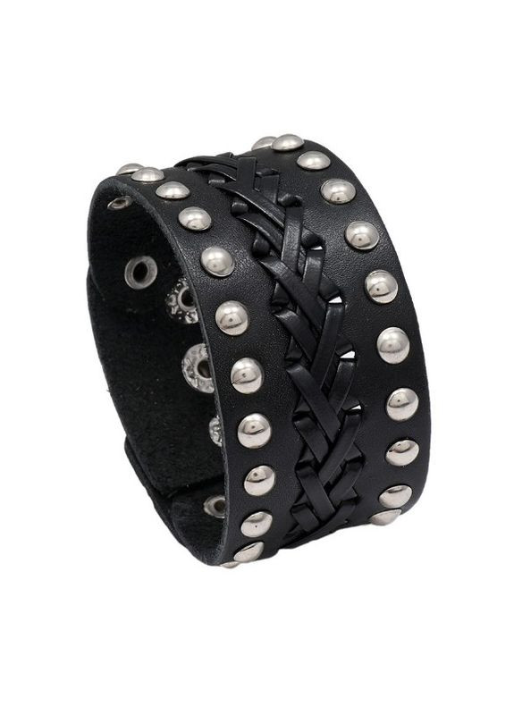 Браслет мужской кожаный на руку черный широкий Avalon 007-Кор (332054454)