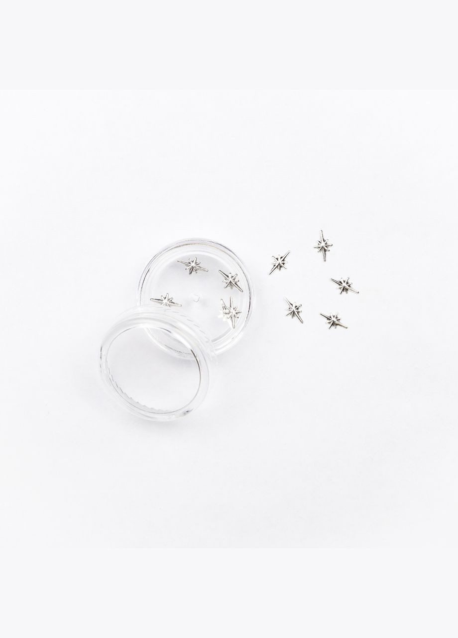 Металеві фігурки для дизайну нігтів, срібло сніжинка, 10 шт. No Brand (307172347)