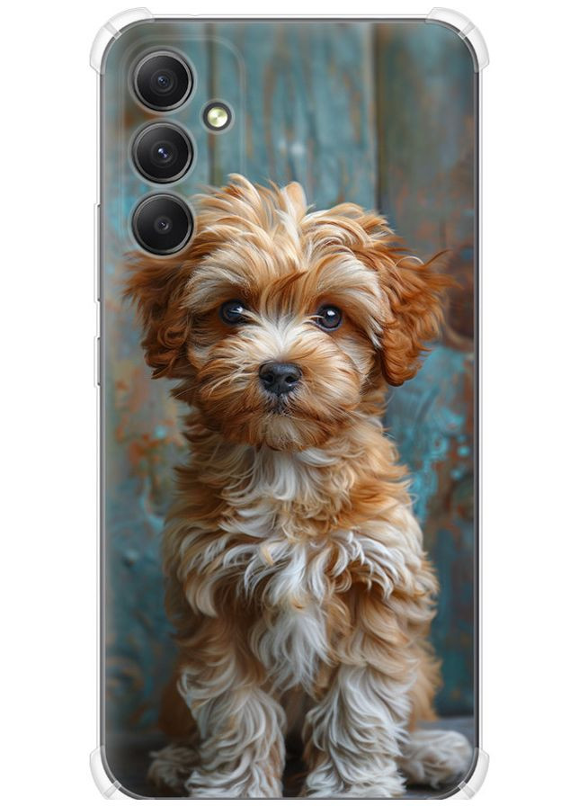 Силіконовий протиударний с посиленими кутами чохол 'Цуценя мальтипу' для Endorphone Samsung Galaxy A34 A346E (297868521)