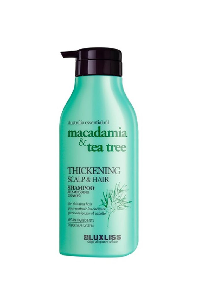 Шампунь для волосся й шкіри голови лікувальний macadamia&tea tree thickening scalp&hair 500 ml (1220) Luxliss (286421395)