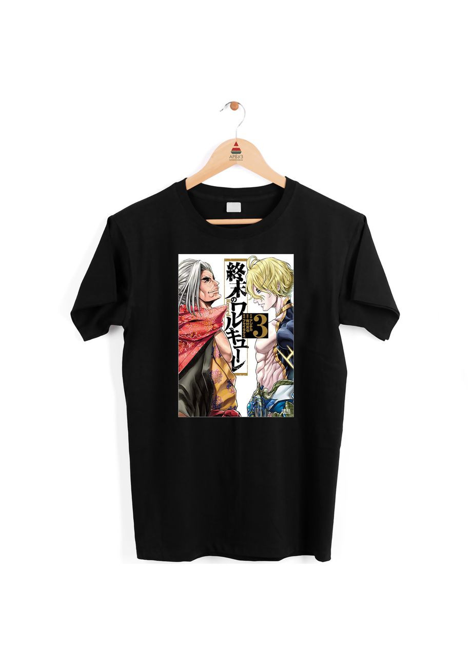 Футболка чорна з аніме принтом "Record of Ragnarok Повість кінці світу Посейдон Сасакі Кодзіро" Кавун футболка (316345515)