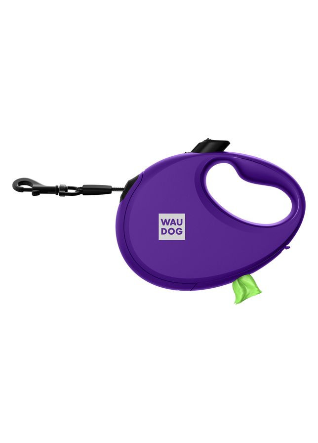 Поводок-рулетка для собак R-leash с контейнером для пакетов, светоотражающая лента, S, до 12 кг, 3 м, Mtoys (333141000)