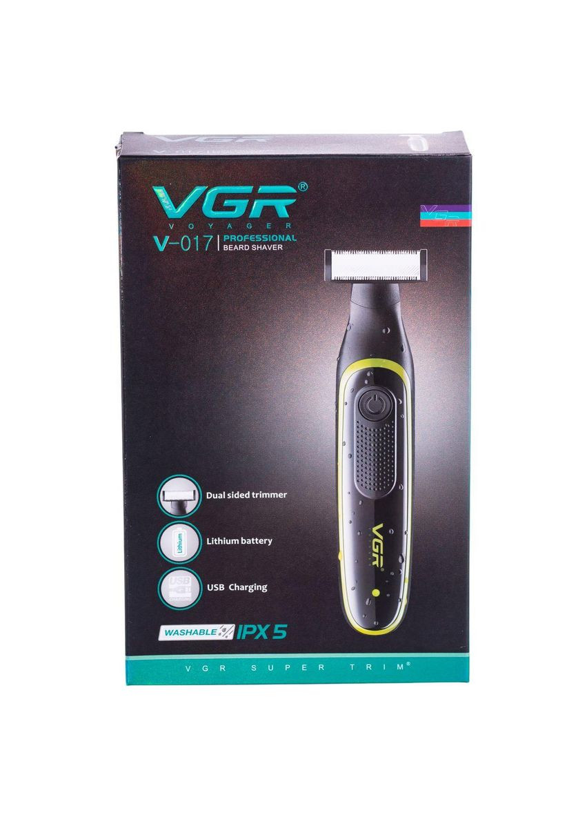 Тример для волосся та бороди з 3 насадками Чорний V-017 VGR (370140786)