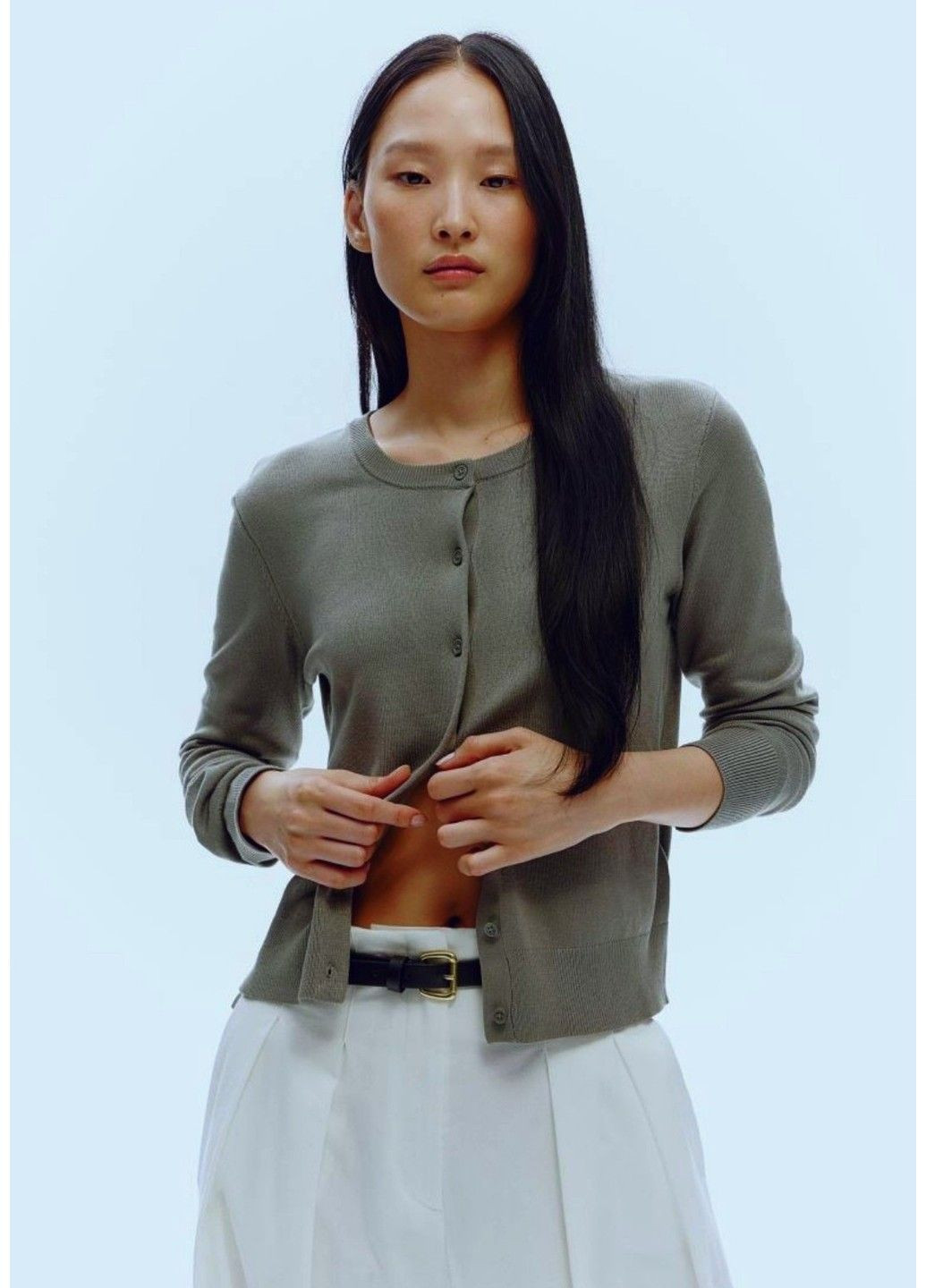 Жіночий кардиган Н&М (57719) XS Темно-зелений H&M (304678360)