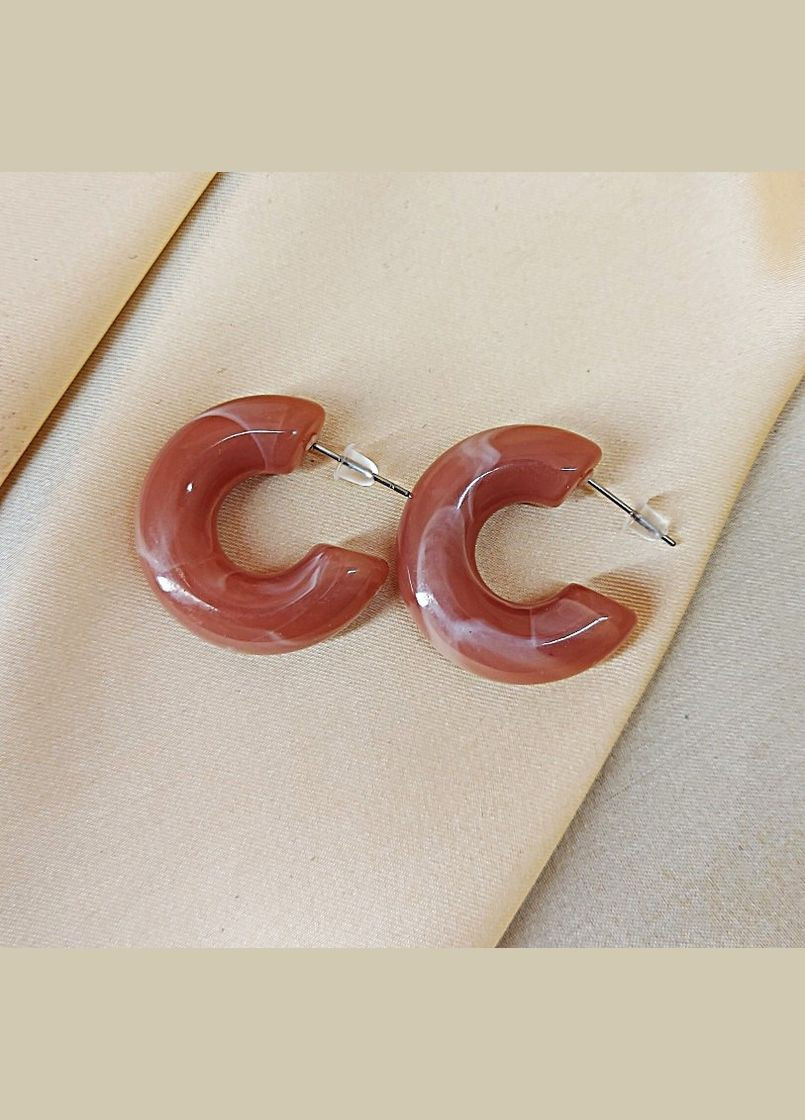 Сережки акрилові Кавовий мармуровий принт No Brand (335381326)