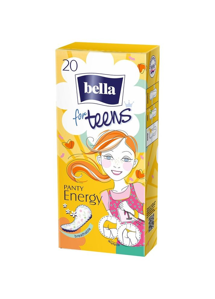 Прокладки ежедневные for Teens Energy, 20 шт. Bella BE-022-RZ20-042 (328231545)