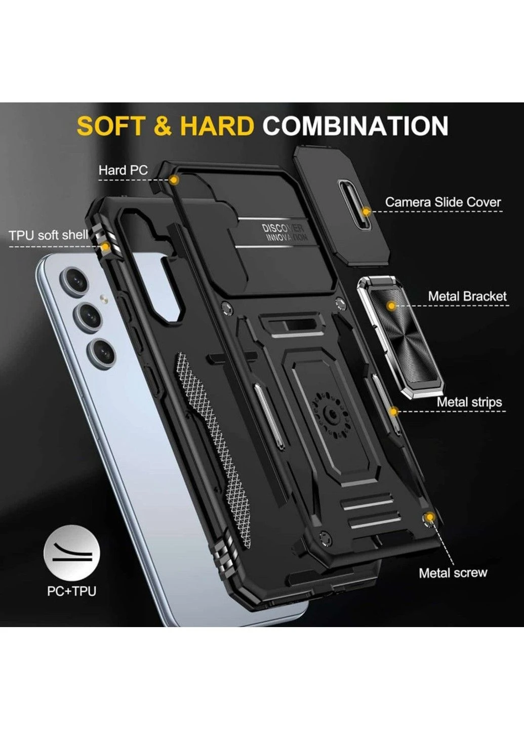 Ударопрочный чехол Camshield Army Ring для Samsung Galaxy S25+ / S24+ No Brand (383416030)