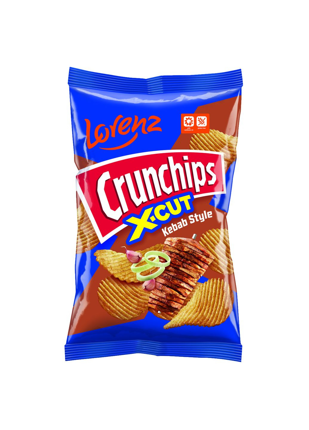 Чіпси Crunchips X-Cut зі смаком кебабу 75г TM Польща Lorenz (302021238)